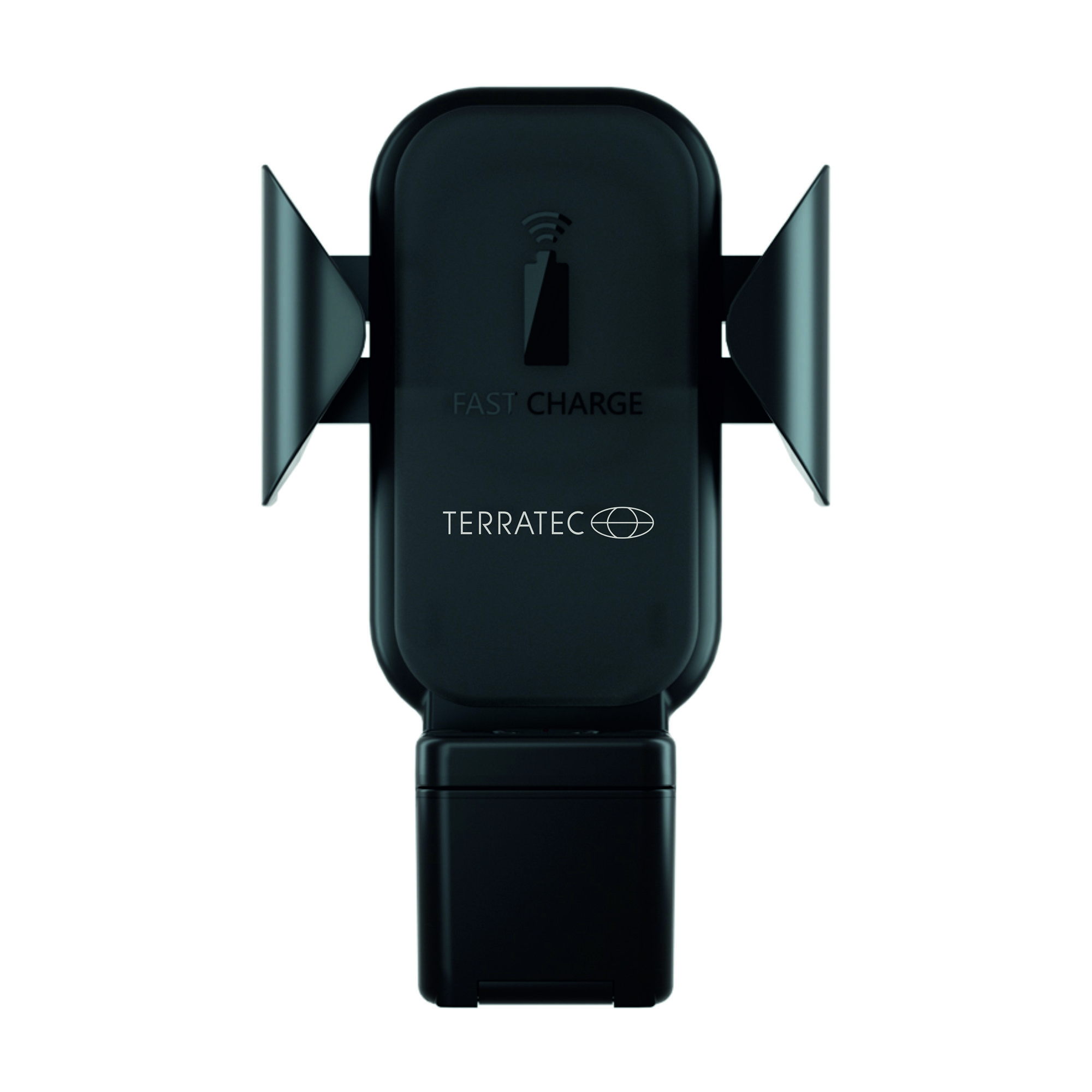 Terratec ChargeAir All Car Aktyvus laikiklis Mobilusis telefonas / išmanusis, Išmanusis laikrodis Juoda