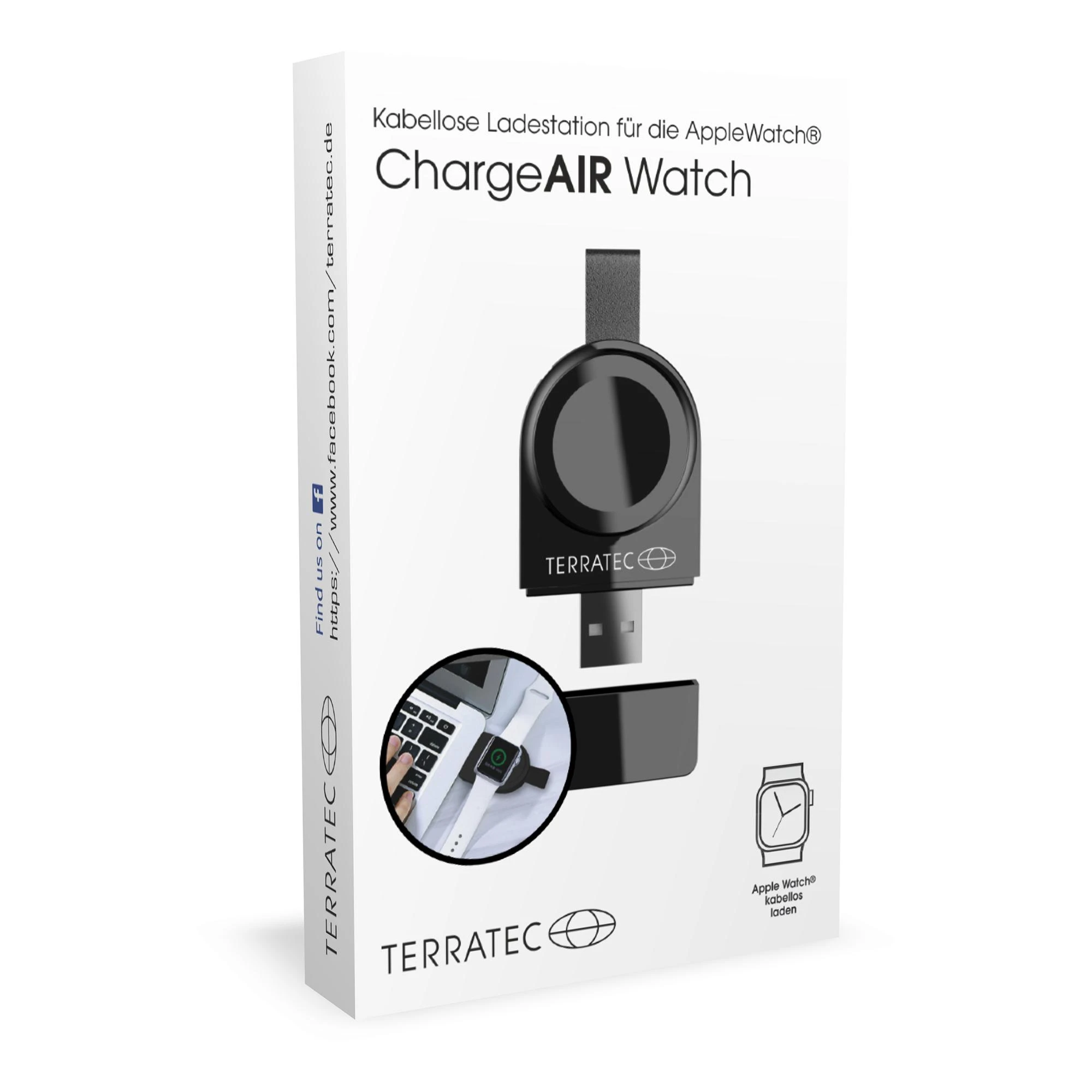 Terratec Apple Watch bevielis USB įkroviklis pakuotėje
