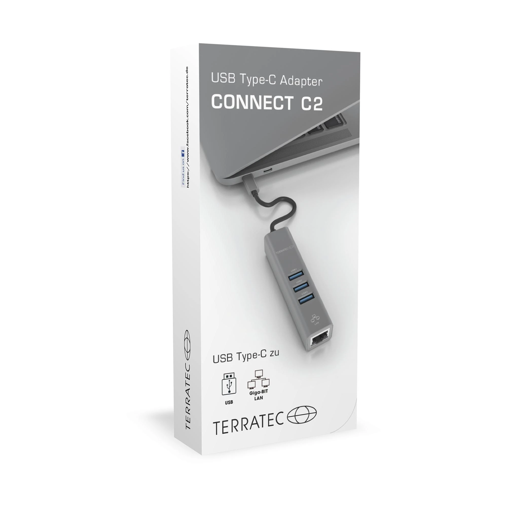 „Terratec Connect c2“ USB 3.2 Gen 1 (3.1 Gen 1) Type-C jungtis