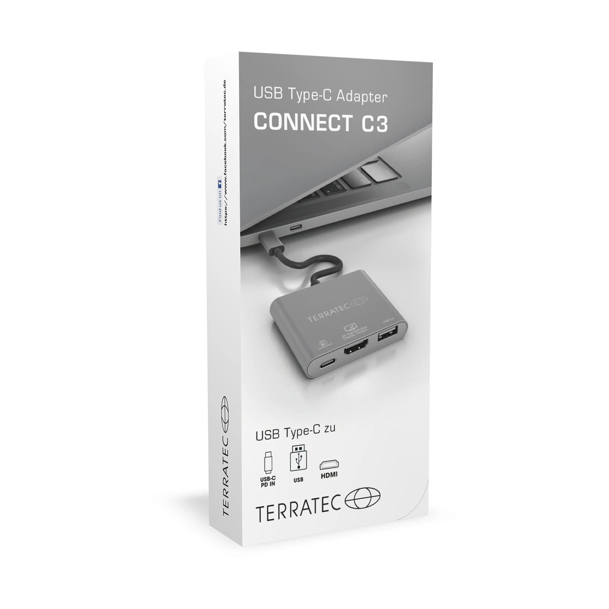 „Terratec Connect C3“ USB 3.2 Gen 1 (3.1 Gen 1) Type-C jungtis