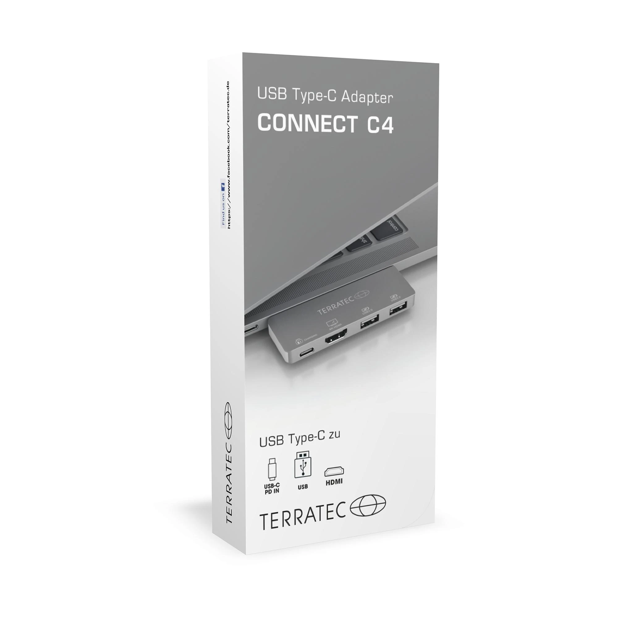 TerraTec Connect C4 USB-C adapterio pakuotė