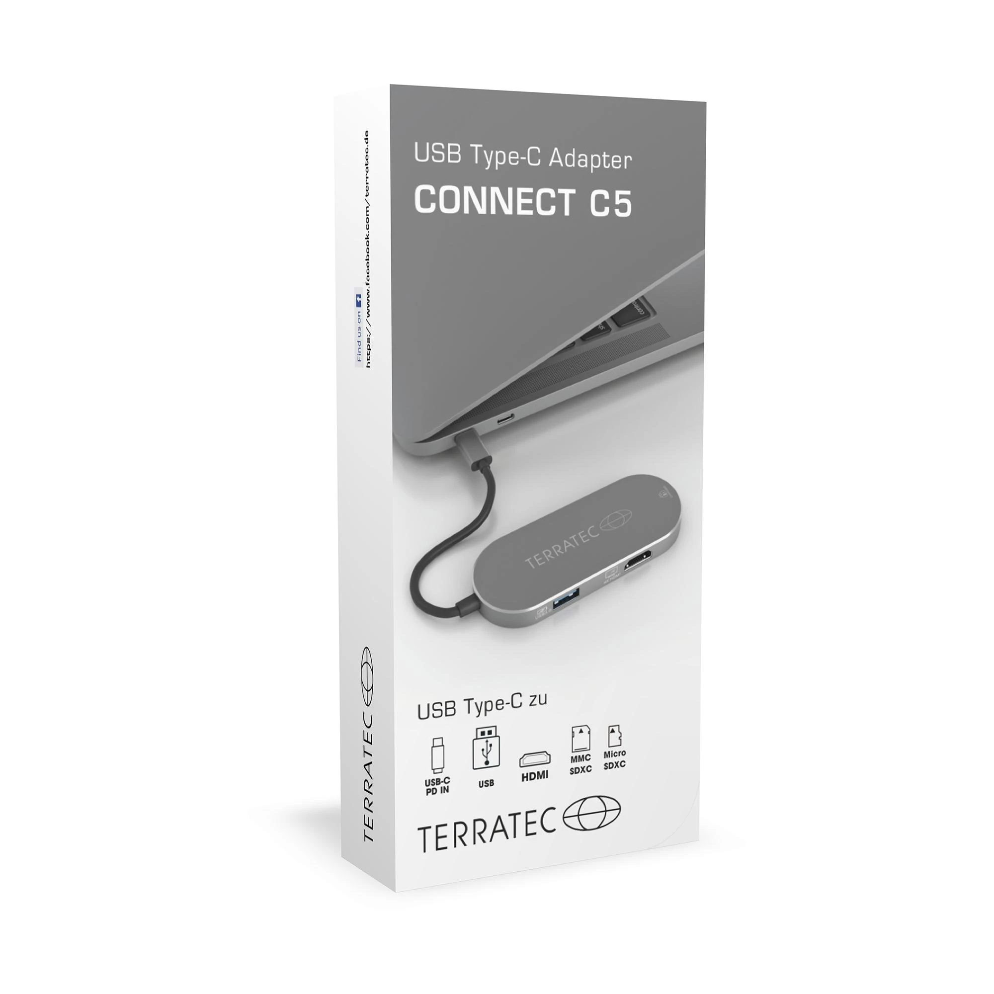 „Terratec Connect c5“ USB 3.2 Gen 1 (3.1 Gen 1) Type-C jungtis