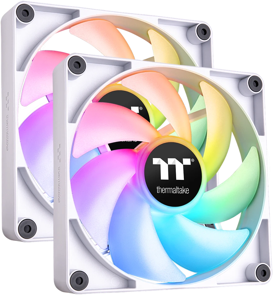 120 mm Thermaltake CT120 ARGB Sync PC aušinimo ventiliatorius baltas 500-2000 aps./min - 2 pak.