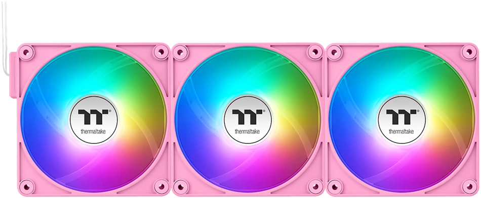 „Thermaltake CT120 EX Reverse ARGB Sync Rožinė“ 3 korpuso ventiliatorių pakuotė