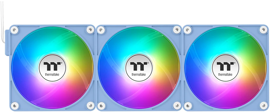 „Thermaltake CT140 EX“ atvirkštinio ventiliatoriaus „Hydrangea Mėlyna“ 3 vnt. ARGB sinchronizavimo