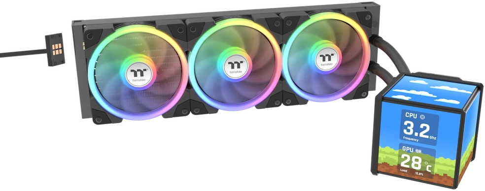 Thermaltake MINECUBE 360 aušintuvas su LCD ekranu