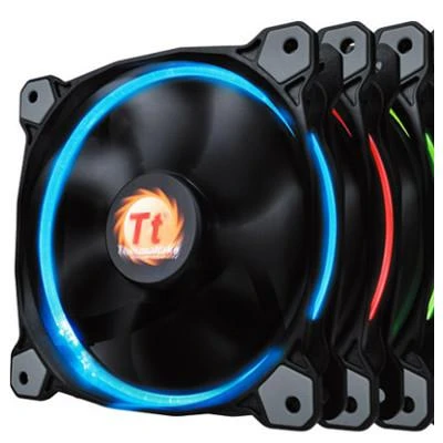 THERMALTAKE Riing 12 LED RGB 3er rinkinys didelio našumo važiuoklės ventiliatorius 3 dalys 120x120x25mm RGB LED Triukšmas 18,7 dBA su LNC