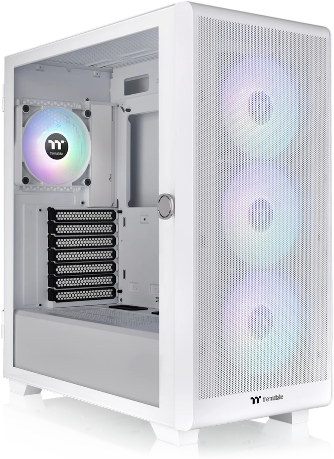„Thermaltake S250 TG ARGB“ sniego baltos