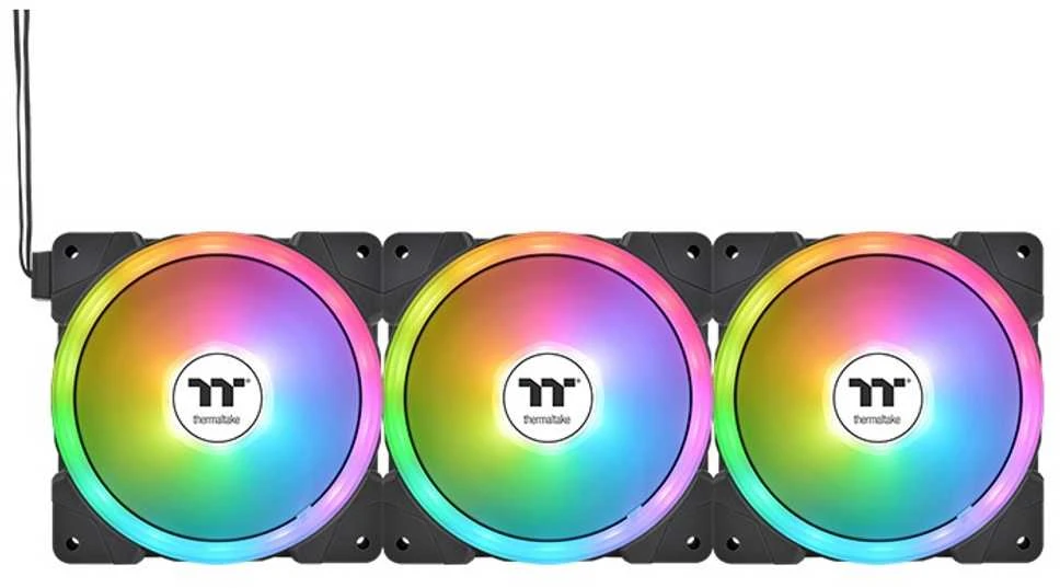 „Thermaltake“ SWAFAN EX14 ARGB ventiliatorius, juodas, 3 pakuotės (CL-F168-PL14SW-A)