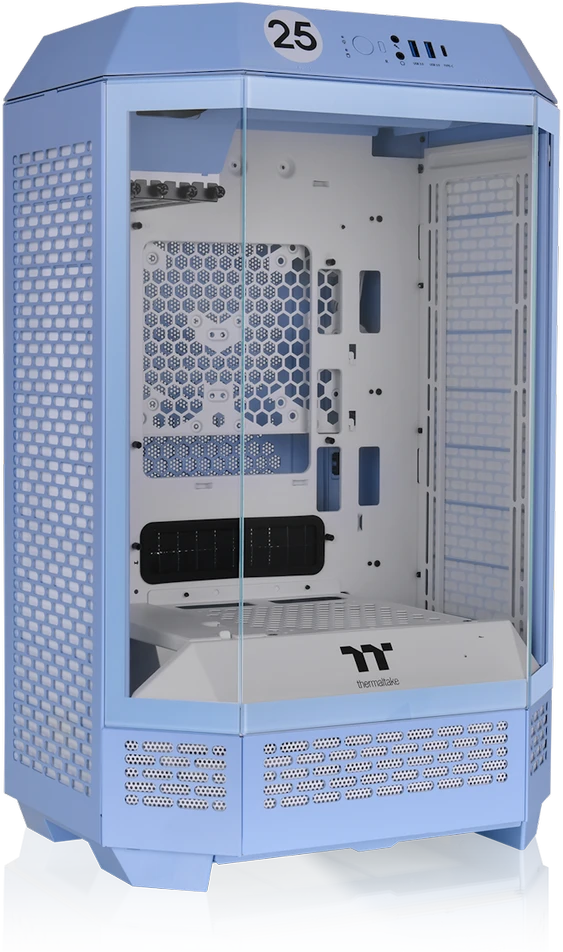 THERMALTAKE The Tower 300 Micro-Tower Micro-ATX korpuso peržiūros langas mėlynas