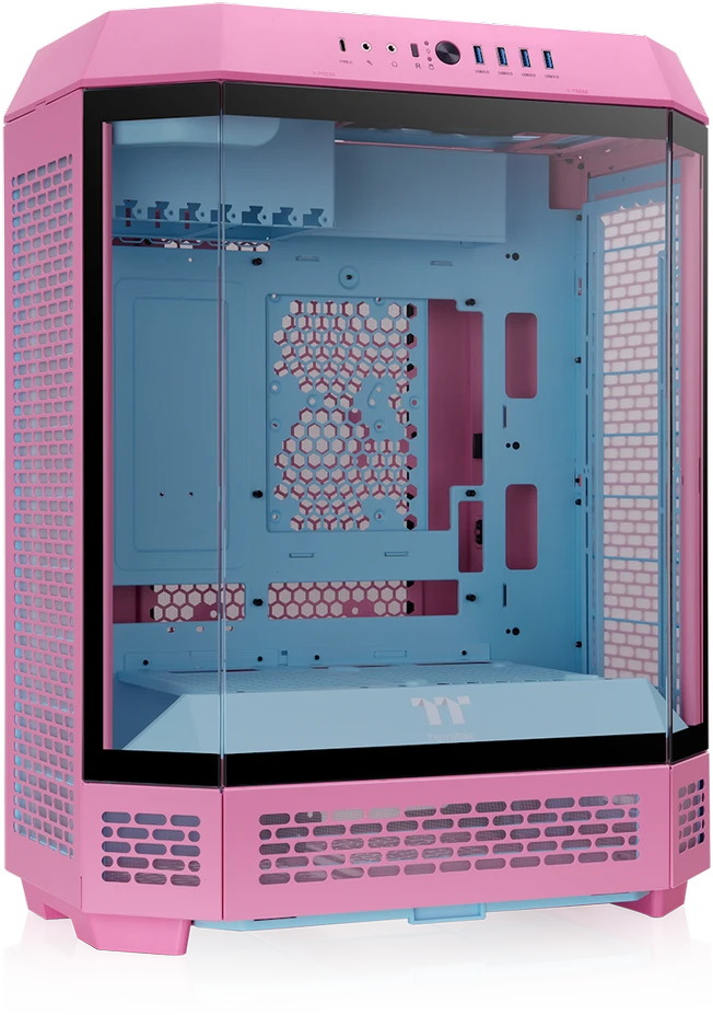 Rožinė Thermaltake „The Tower 600“ burbulinė rožinė