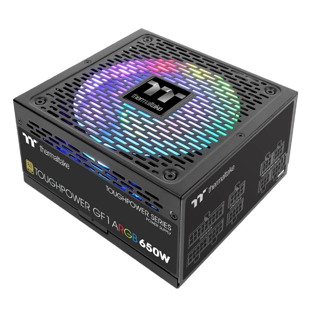 Thermaltake PS-TPD-0650F3FAGE-1 maitinimo blokas 650 W 20 kontaktų ATX ATX Juodas