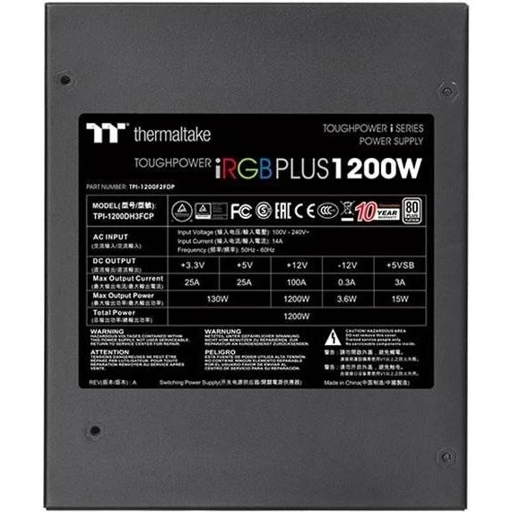 Maitinimo šaltinis Thermaltake Toughpower iRGB Plus 1200W Platinum