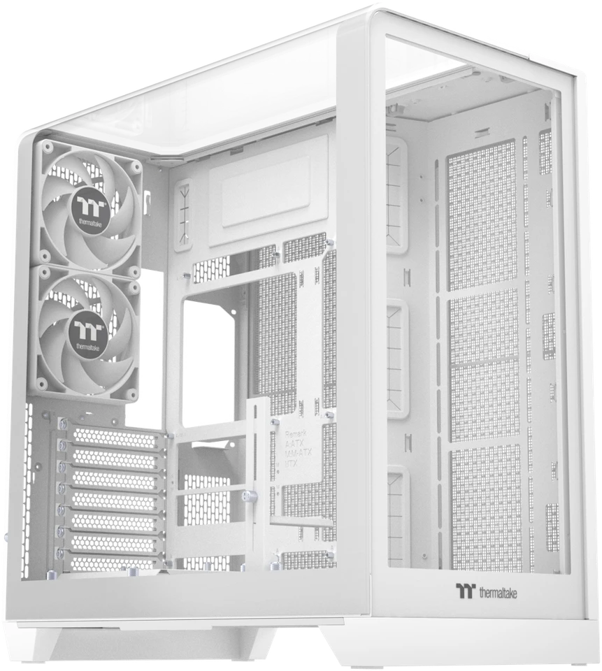 Thermaltake View 390 TG, Tower-case - baltas, Tempered Glass x 2