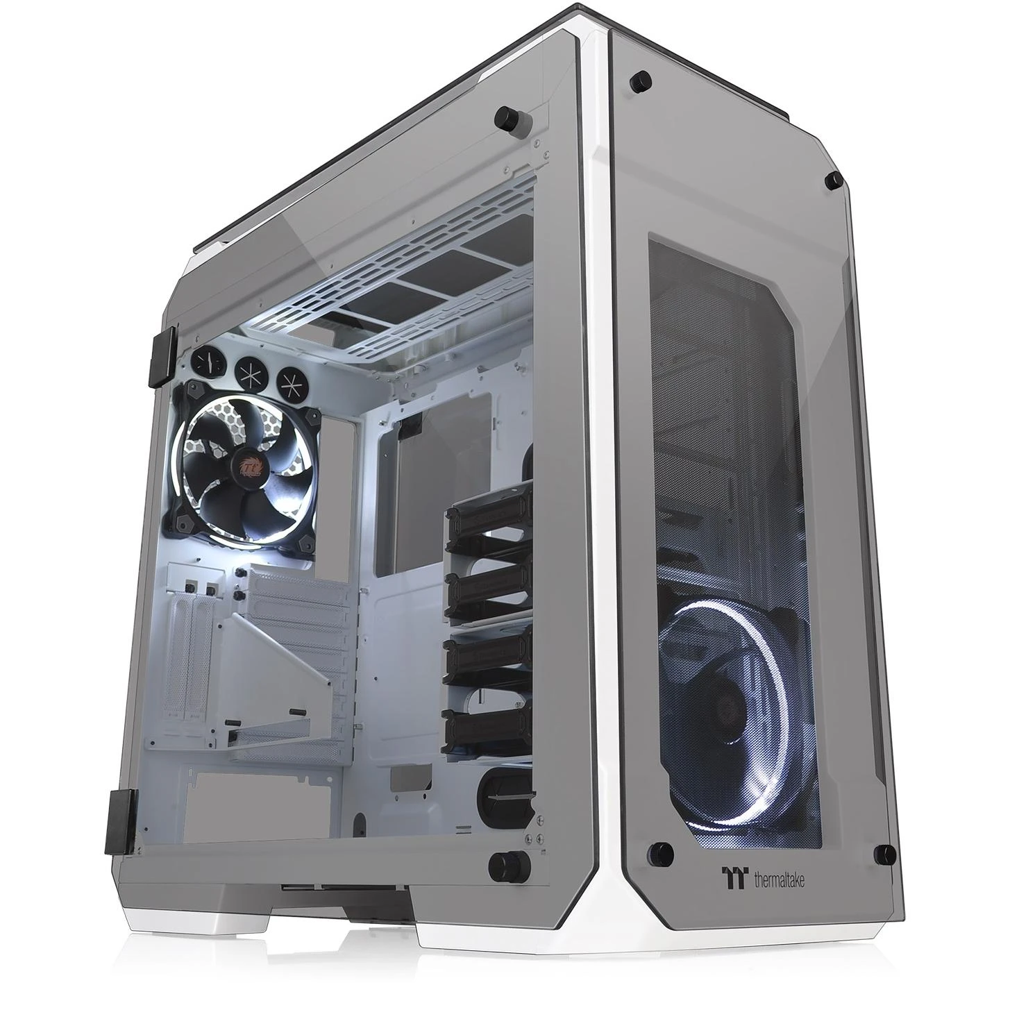 Thermaltake View 71 Riing grūdintas stiklas, sniegas