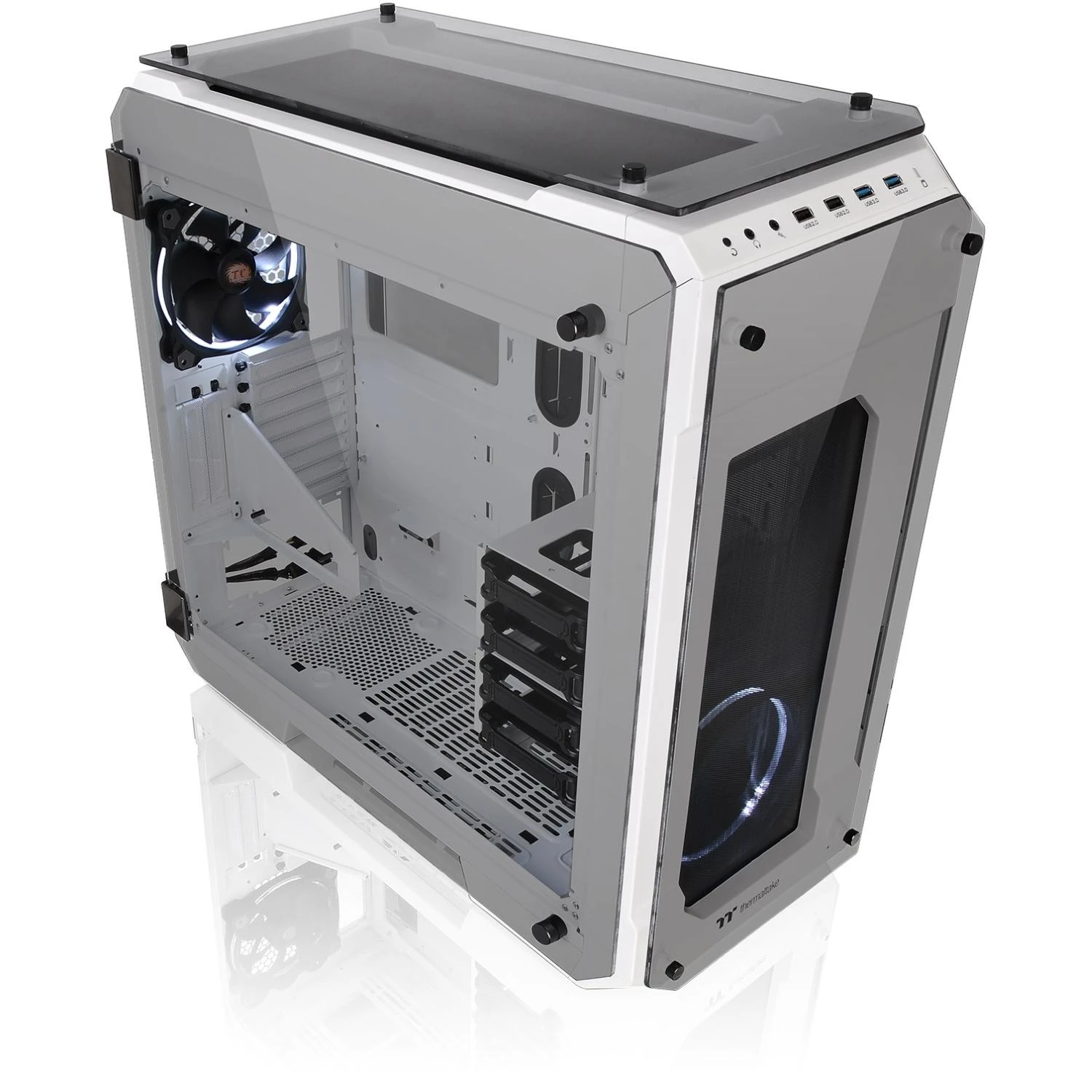 Thermaltake View 71 Riing grūdintas stiklas, sniegas