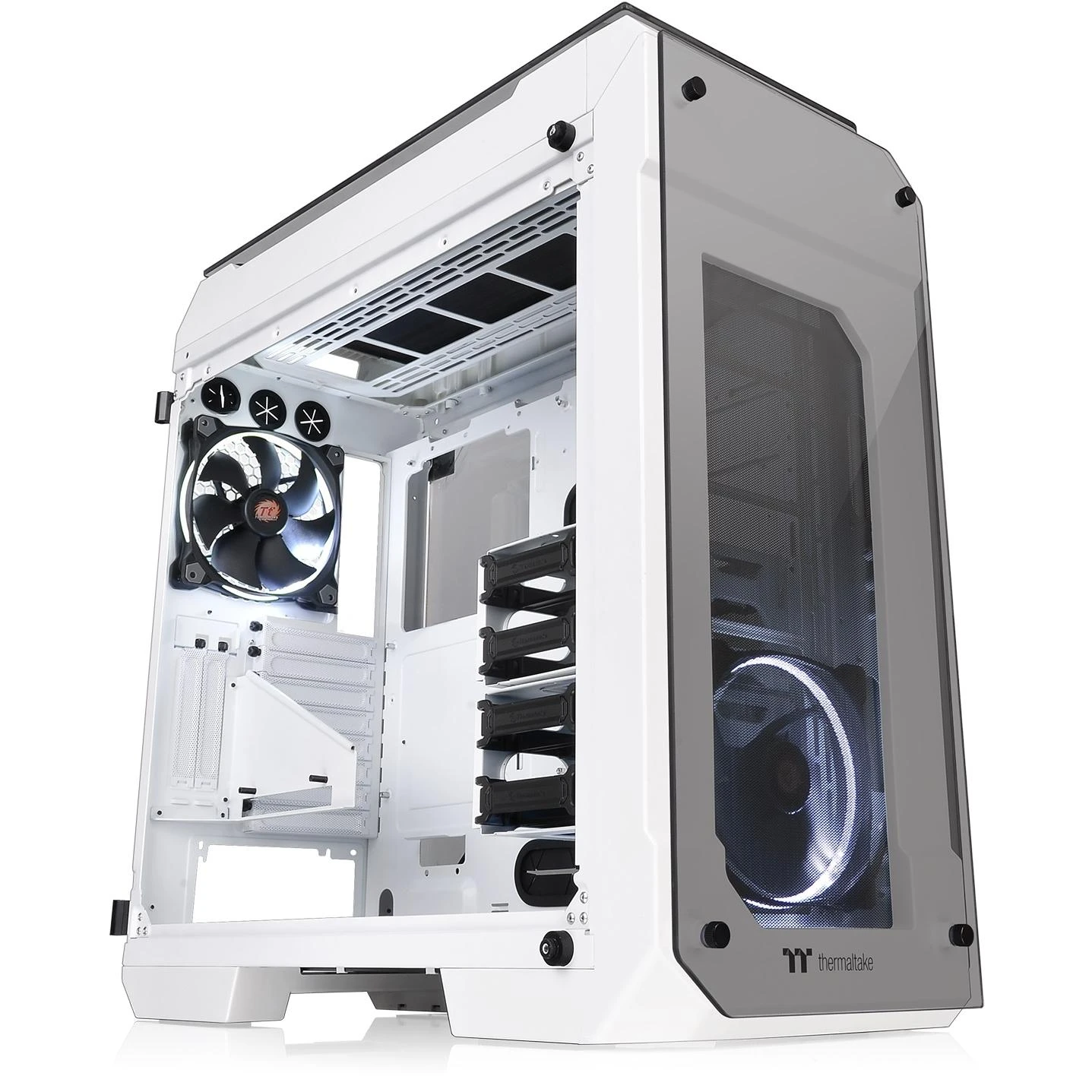 Thermaltake View 71 Riing grūdintas stiklas, sniegas