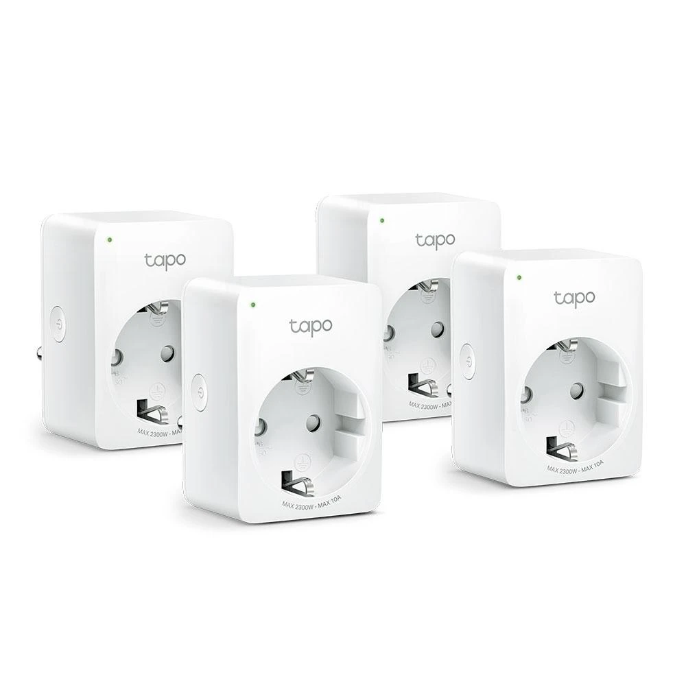 TP-LINK Tapo P100 (1 vnt. pakuotė) mini išmanusis „Wi-Fi“ lizdas, palaikomas „Alexa“ ir „Google Assistant“, 10A