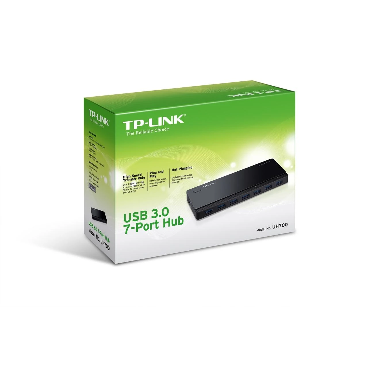 TP-LINK 7 jungtys USB 3.0 Hub su 2 maitinimo įkrovikliais jungtys 2.4A Max Desktop ir 12V/4A maitinimo adapteris