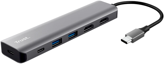 Trust Dalyx 6-in-1-USB-C-Multiport-Adapteris - 6-in-1-USB-C-Multiport-Adapteris
