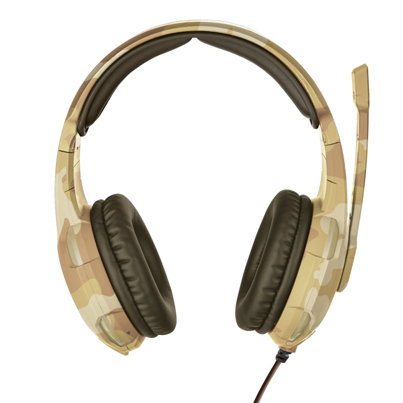 Žaidimų ausinės Trust GXT 310D Radius, Desert Camo, 22208