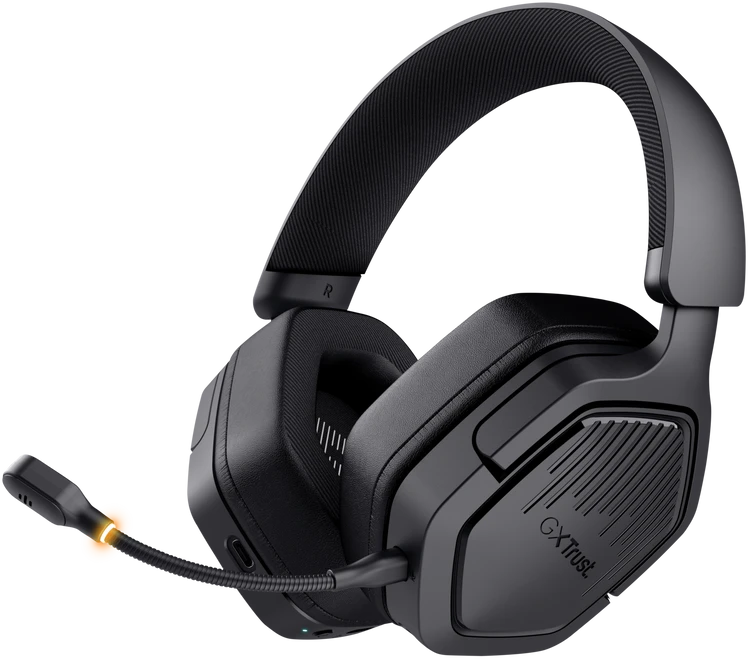 TRUST žaidimų ausinės GXT 493 Carus, Bluetooth, 2,4 GHz, juodos