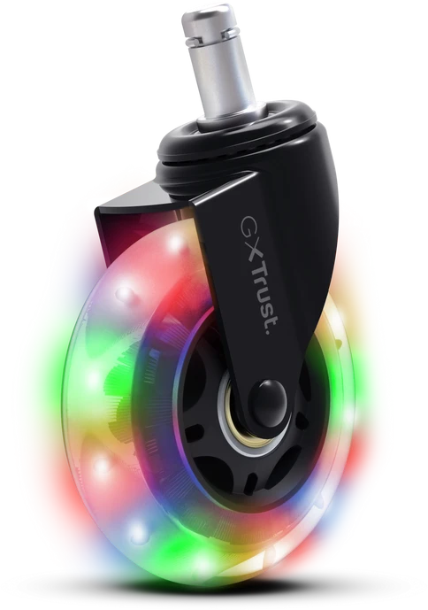 TRUST GXT 701 guminiai LED ratukai kėdėms | Jungtis 11mm