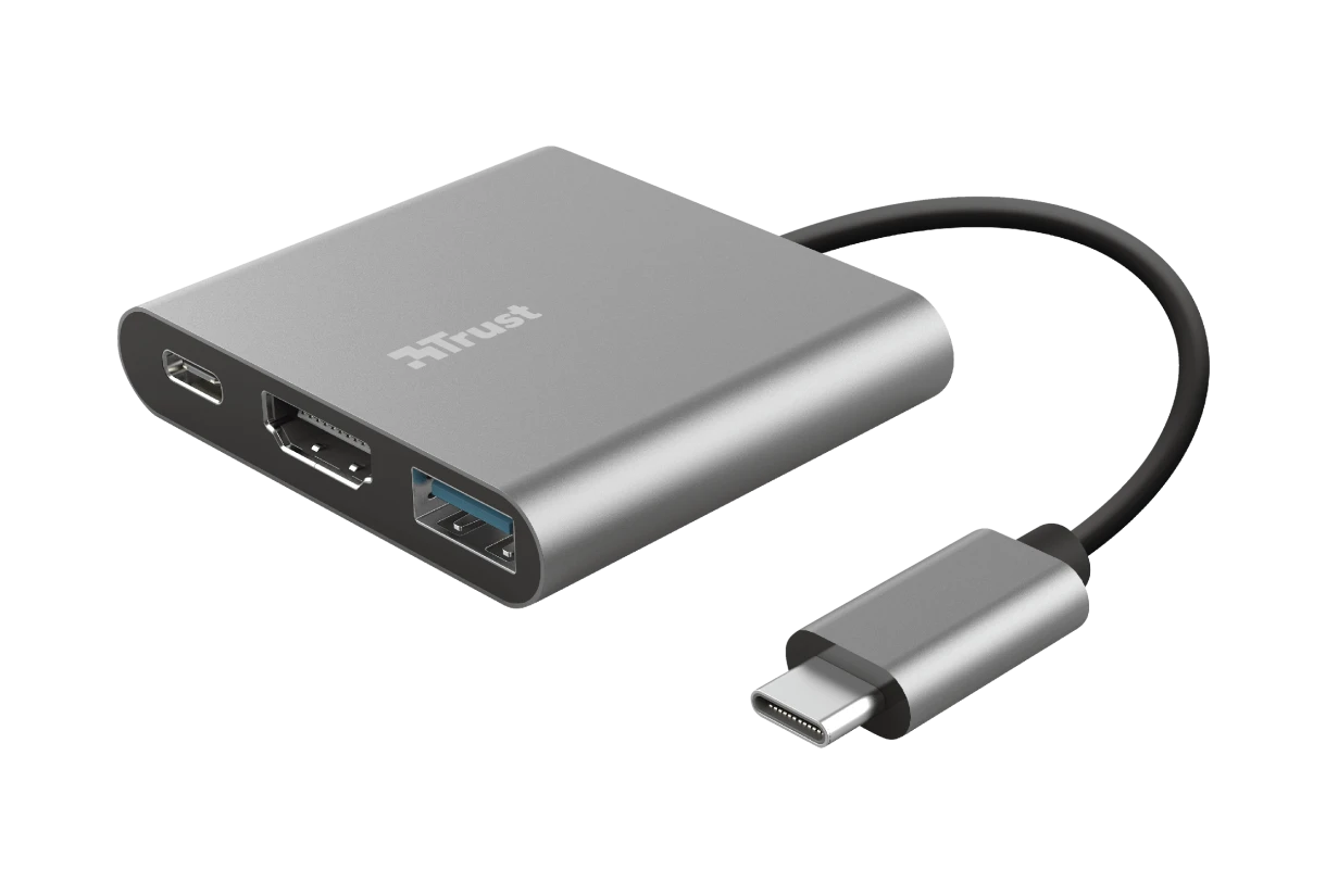 Trust Dalyx USB 3.2 Gen 1 (3.1 Gen 1) Type-C Aliuminio, Juodas