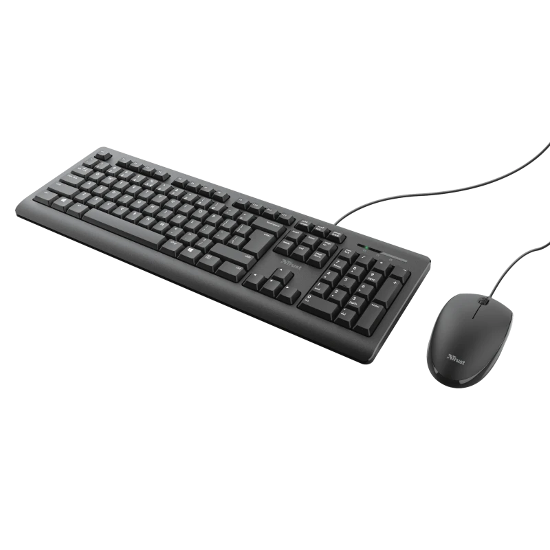 Klaviatūra Trust PRIMOKEYBOARD ir pelė SET - QWERTZ su laidu