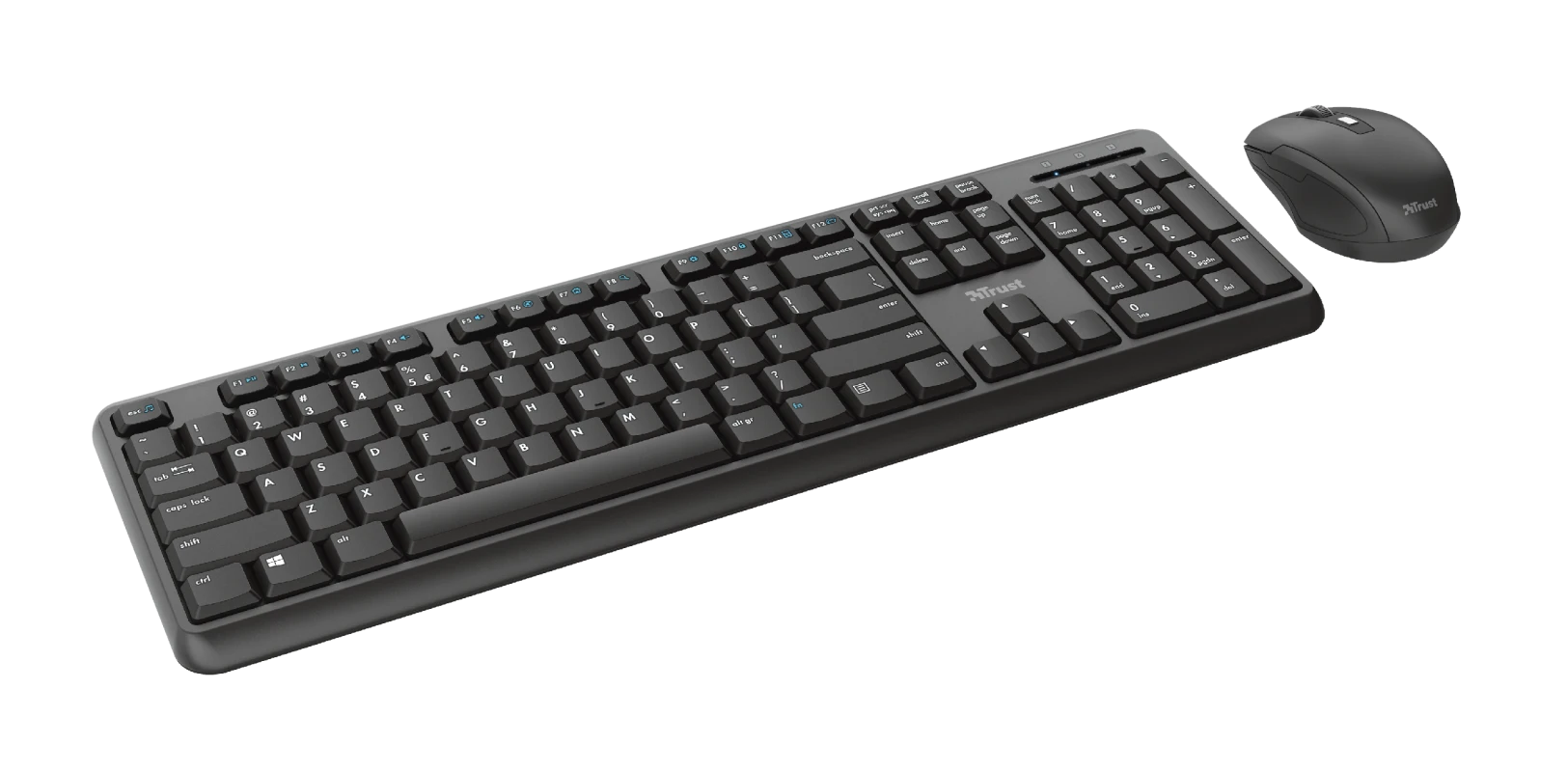 Klaviatūra TRUST TKM-350 klaviatūros ir pelės rinkinys, belaidis, vokiškas QWERTZ išdėstymas, atsparus skysčiams