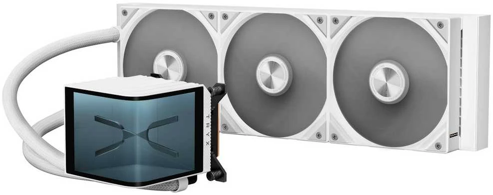 TRYX PANORAMA 360 All-in-One Liquid Cooler, 3D-AMOLED-Ekranas – 360mm, baltos spalvos