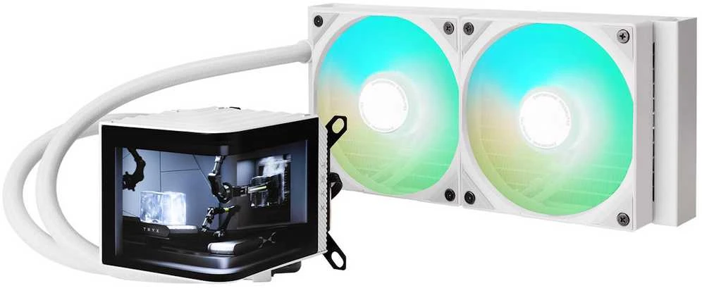 TRYX PANORAMA ARGB 240 All-in-One Liquid Cooling, 3D-AMOLED Ekranas – 240mm, baltos spalvos