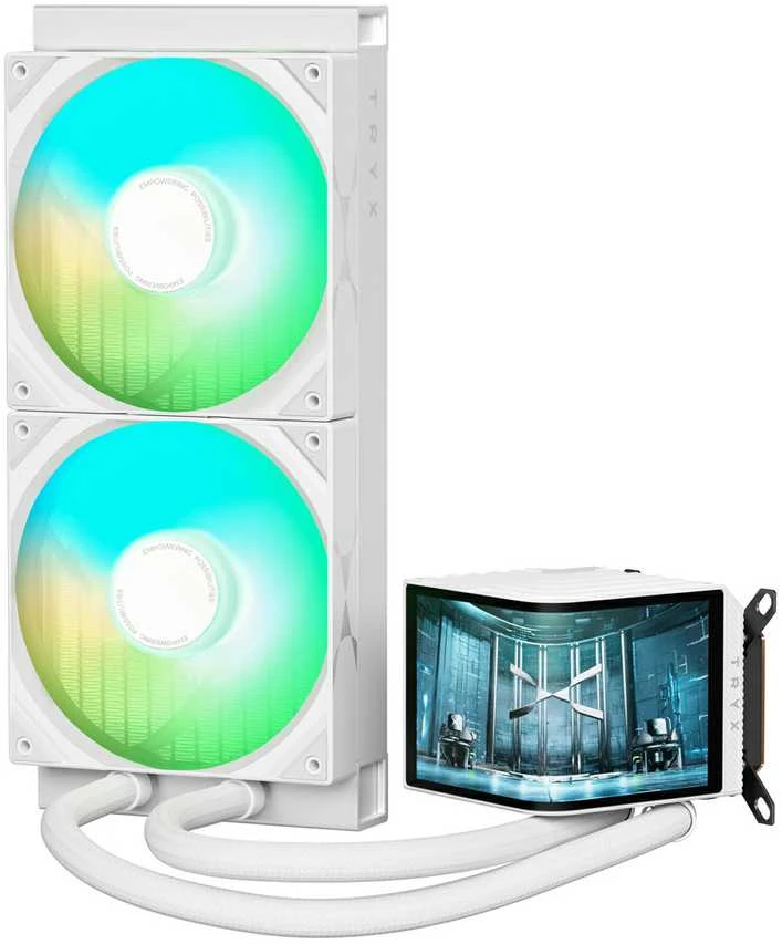 TRYX PANORAMA ARGB 280 All-in-One Liquid Cooling, 3D-AMOLED Ekranas – 280mm, baltos spalvos
