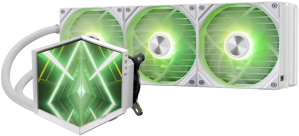 TRYX STAGE ARGB 360 AiO Vanduo Cooling, Dual IPS Ekranas – 360mm, Baltas