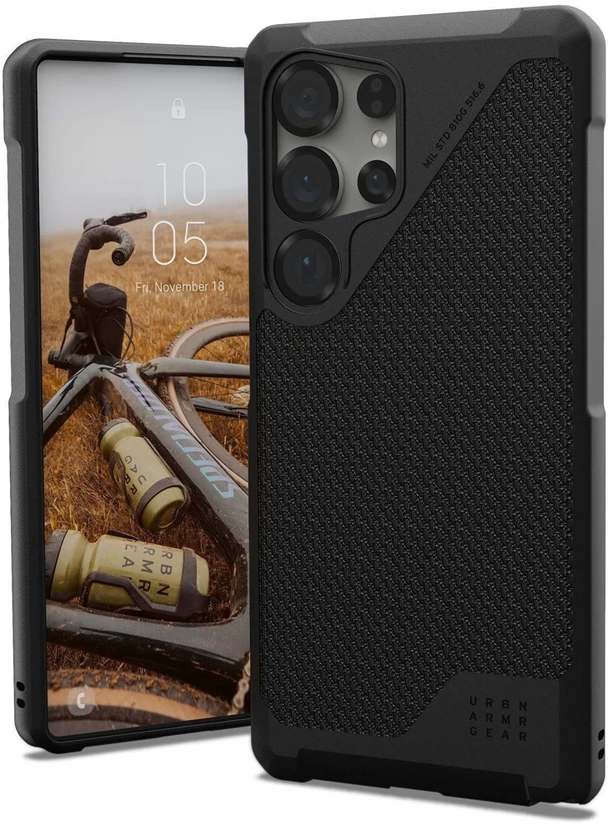 Dėklas Urban Armor Gear UAG Metropolis LT w/Magnet, Kevlar Juodas - Samsung Galaxy S25 Ultra