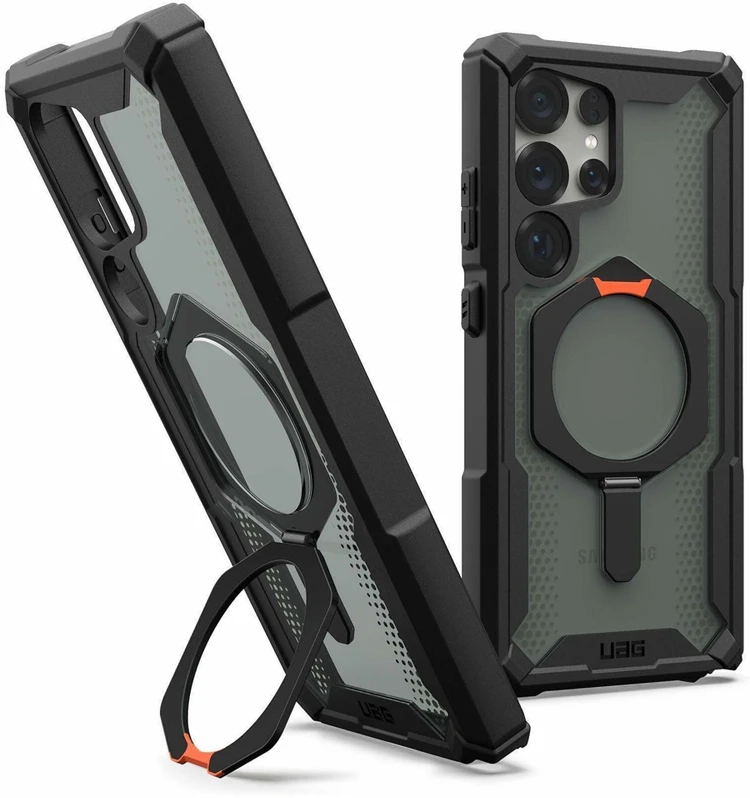 Dėklas Urban Armor Gear UAG Plasma XTE w/ Magnet, Juodas/Oranžinis - Samsung Galaxy S25 Ultra