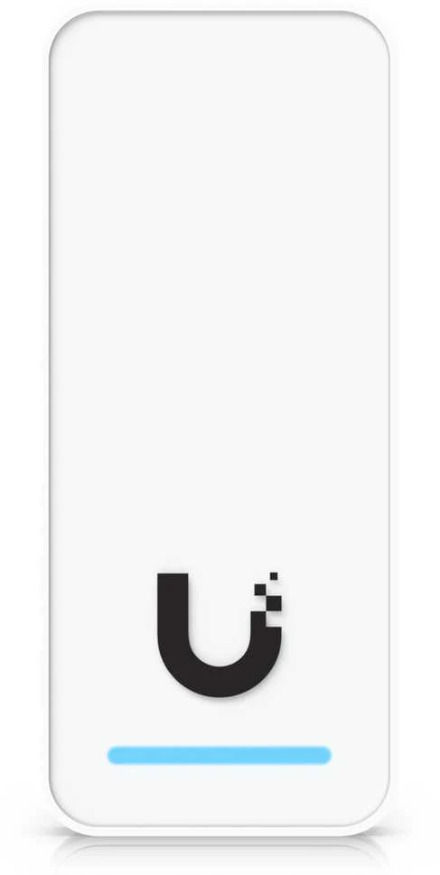 Šakotuvas „Ubiquiti UniFi Access“ antros kartos kompaktiškas vidinis/išorinis skaitytuvas organizacijoms su integruotu pasveikinimo garsiakalbiu ir LED blykste.