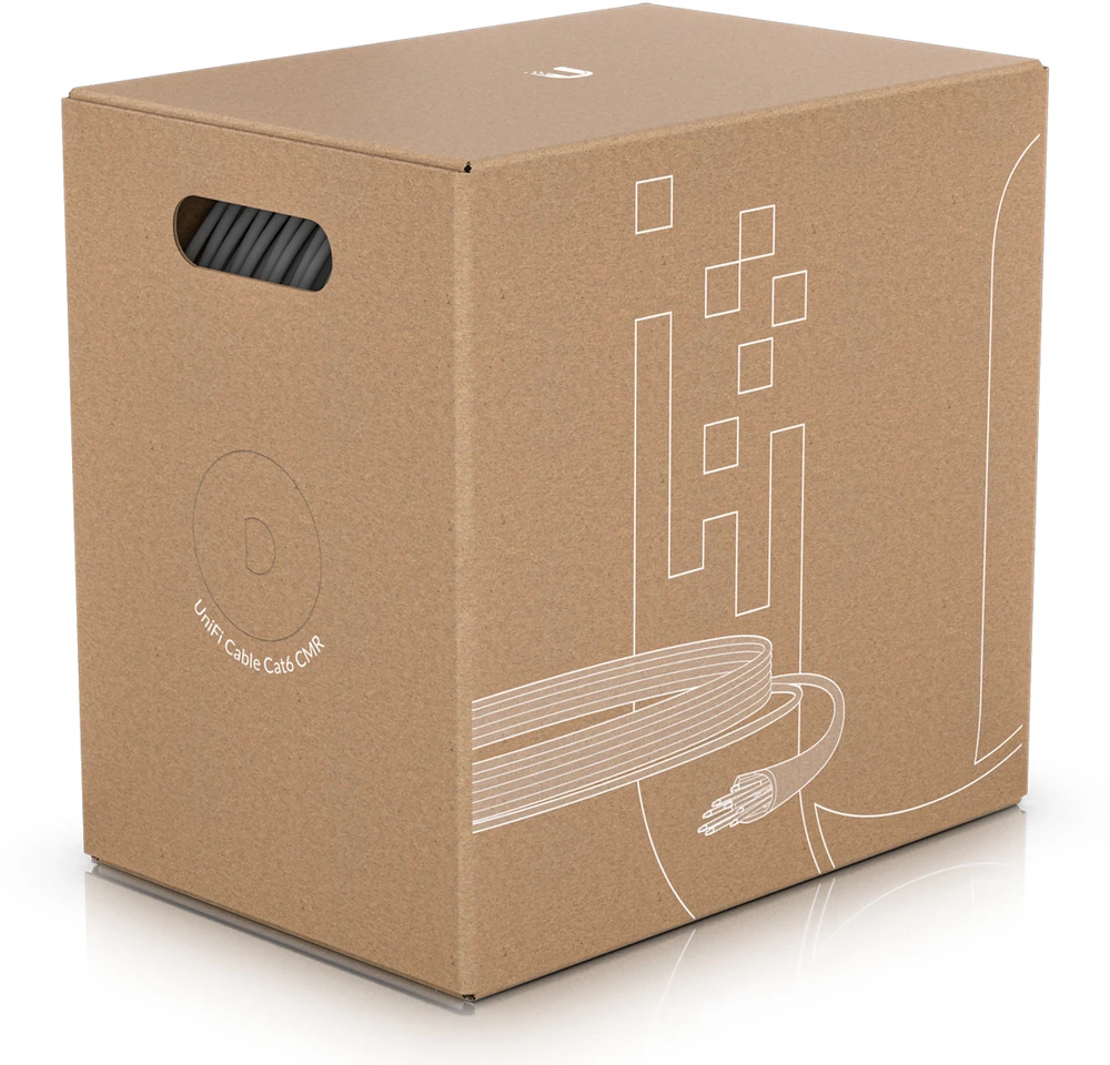UBIQUITI UC-C6-CMR Ubiquiti UniFi Indoor Cable Cat6 CMR UTP 23 AWG 304m, Iki 10G Ethernet