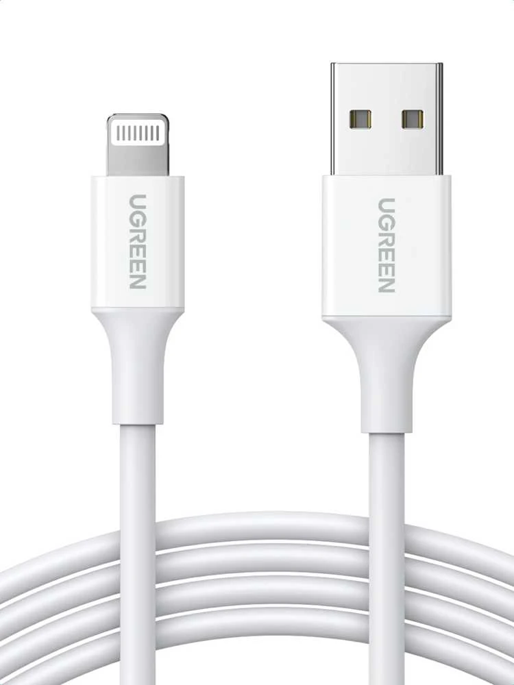 UGREEN nikeliuotas USB - Lightning laidas MFi 1m