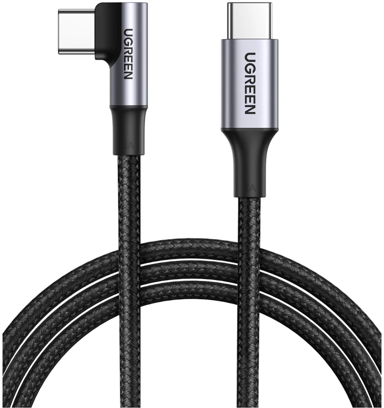 Kampinis įkrovimo laidas UGREEN US334 USB-C–USB-C, 5 A, PD 100 W, 1 m