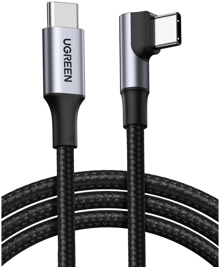 UGREEN US334 USB-C - USB-C kampinis laidas 5A PD 100W 2m