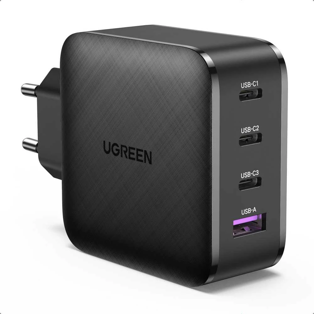 Įkroviklis UGREEN CD224, 3 x USB-C, 1 x USB, GaN, 65W
