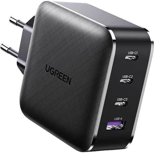 Įkroviklis UGREEN CD224, 3 x USB-C, 1 x USB, GaN, 65W