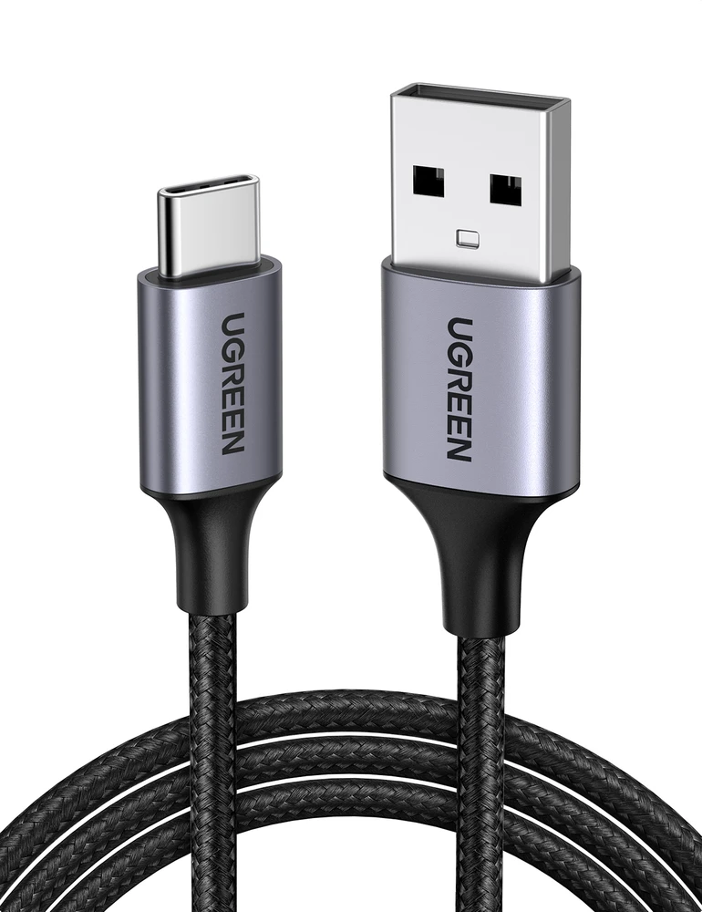 Nikeliuotas USB-C laidas QC3.0 UGREEN, 1m