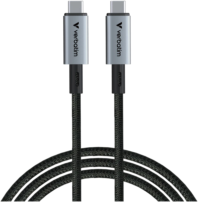 Kabelis Verbatim Sync & Charge USB-C į USB-C 240W 40Gb/s 120cm juodos spalvos 31847