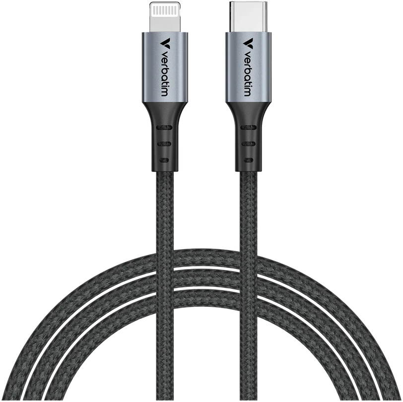 „Verbatim“ sinchronizavimo ir įkrovimo laidas USB-C į „Lightning“ 120 cm Juodas