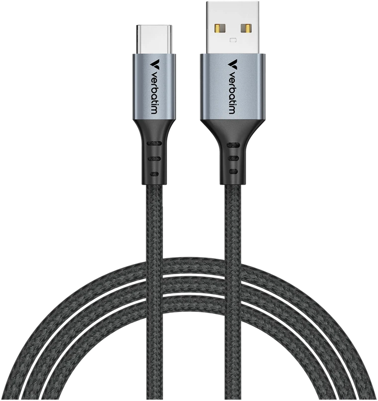 „Verbatim“ sinchronizavimo ir įkrovimo laidas USB-A į USB-C, 18 W, 120 cm, Juodas