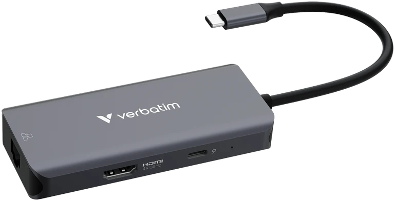 Adapteris Hub Verbatim USB-C/HDMI/3xUSB-A 3.2/RJ45 aluminum 32157