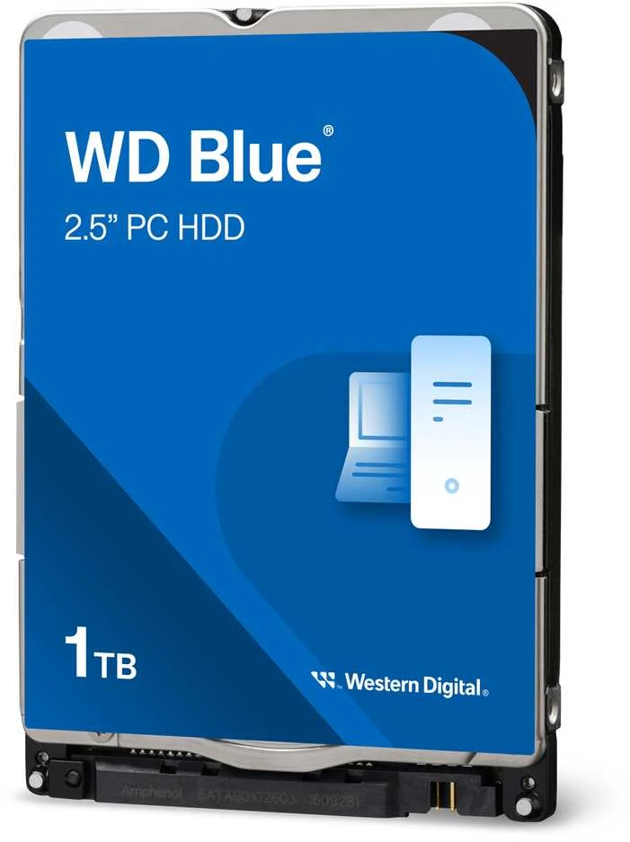 Sandisk WD Mėlyna Mobile 1TB HDD 5400rpm SATA serial ATA 6Gb/s 128MB cache 2,5inch 7mm Heigth RoHS compliant intern Bulk