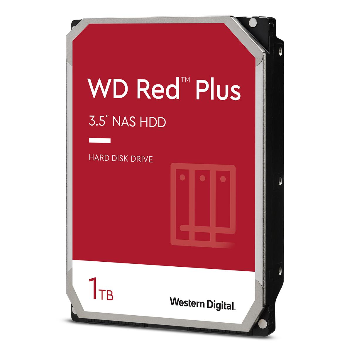 Sandisk Western Digital WD Raudona Plus 1TB 3,5 colio SATA 6Gb/s – vidinis NAS kietasis diskas (CMR)